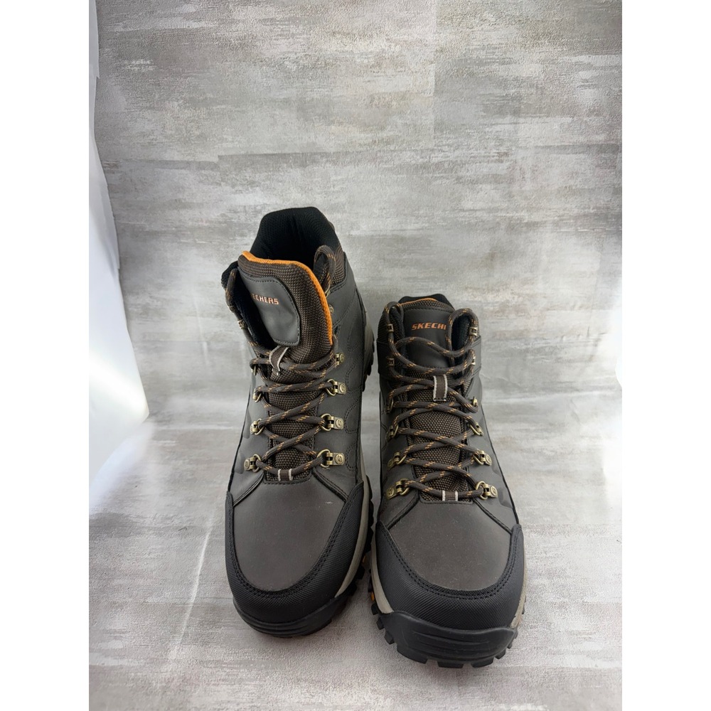 Skechers Relaxed Fit Water Repellent Hiking Boots Men Sz 10.5 Chocolate 204642